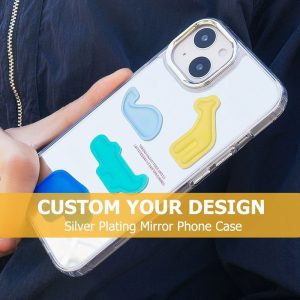 Custom Design Makeup Mirror Phone Case for iPhone 12 13 14 15 16 Plus Pro Max