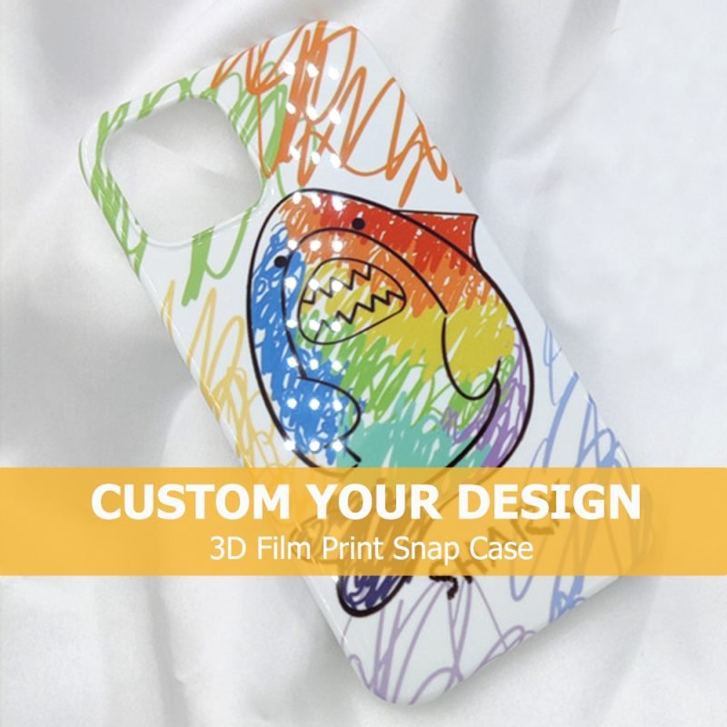 Custom Design 3D Film Print Snap Case for iPhone 11 12 13 14 15 16 Pro Max
