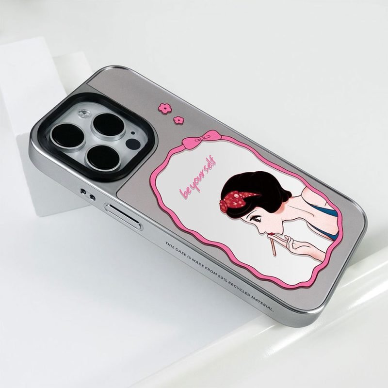 Custom Design Silver Bumper Mirror Phone Case for iPhone 12 13 14 15 16 Pro Max - Image 3