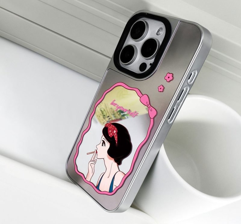 Custom Design Silver Bumper Mirror Phone Case for iPhone 12 13 14 15 16 Pro Max - Image 5