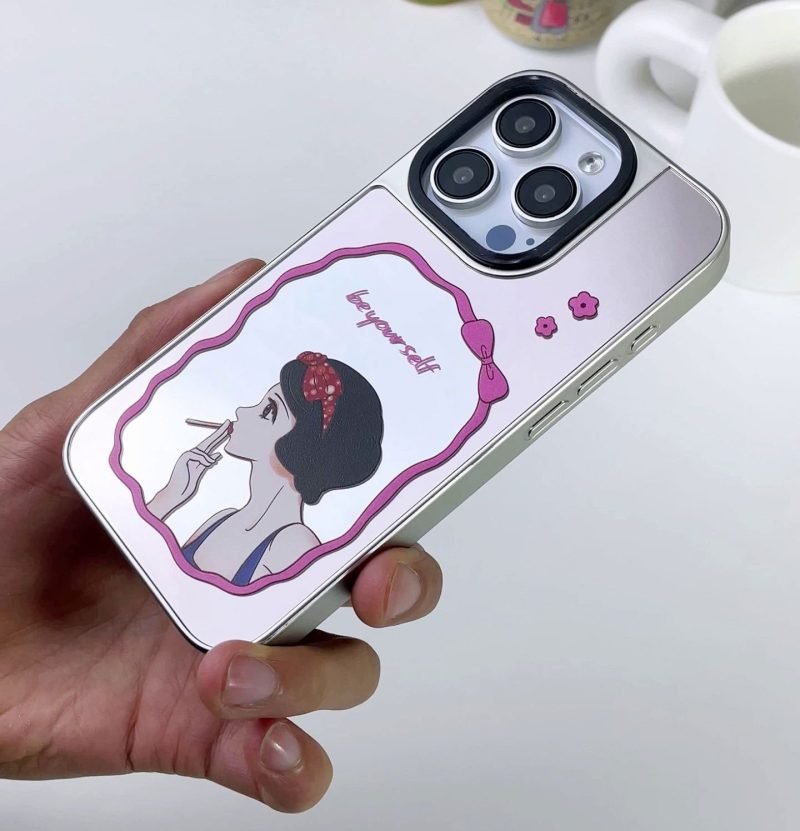 Custom Design Silver Bumper Mirror Phone Case for iPhone 12 13 14 15 16 Pro Max - Image 6