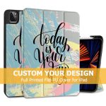 Custom Design Full Printed Flip PU Tablet Cover for iPad Air/Pro/Mini