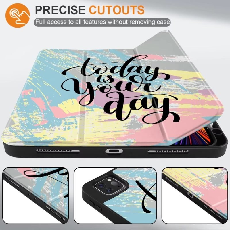 Custom Design Full Printed Flip PU Tablet Cover for iPad Air/Pro/Mini - Image 2