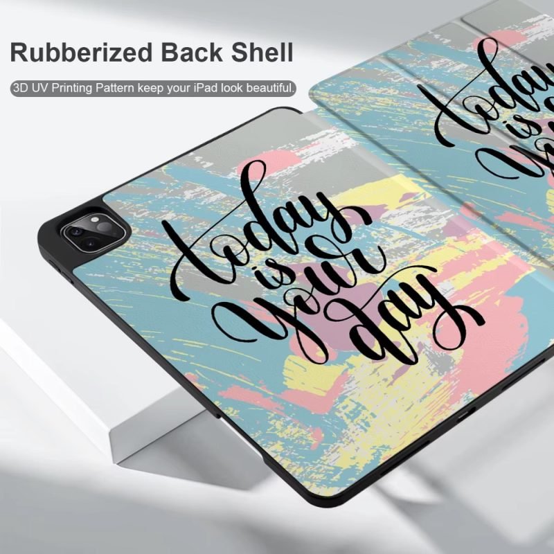 Custom Design Full Printed Flip PU Tablet Cover for iPad Air/Pro/Mini - Image 5