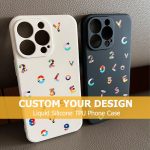 Custom Design Fabric Inside Liquid Silicone TPU Case for iPhone 11 12 13 14 15 16 Pro Max