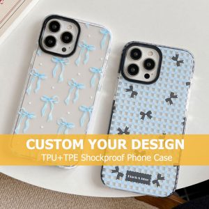 Custom Design TPU+TPE Shockproof Phone Case for iPhone 11 12 13 14 15 16 Pro Max