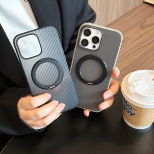 Cross Grain 360 Stand Magsafe Shockproof Phone Case for iPhone 16 15 Pro Max
