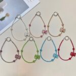 Diamond Bow Mobile Phone Lanyard High-end Rhinestone Wrist Pendant Hanging Chain