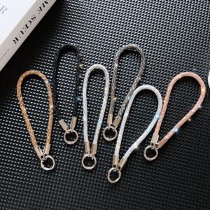 Luxury Crystal Short Bracelet Mobile Phone Lanyard Rhinestone Chain Wrist Strap Keychain accessories