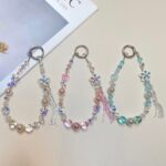 Flower Rhinestone Tassels Mobile Phone Lanyard High-end Full Diamond Wrist Pendant Hanging Chain