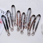 Luxury Diamonds Short Chain 15mm Mobile Phone Lanyard Colorful PU Leather Strap Keychain Accessories