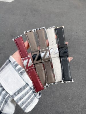 New Z Design Buckle Wristband Leather Strap for Huawei, for iWatch 1/2/3/4/5/6/7/8/9/10 Ultra 1/2 Wathch Band