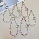 Crystal Star KT Mobile Phone Lanyard High-end Rhinestone Wrist Pendant Hanging Chain