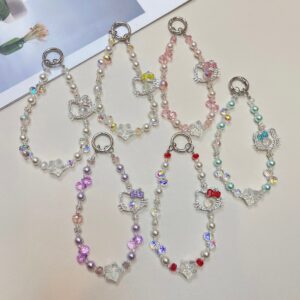 Crystal Star KT Mobile Phone Lanyard High-end Rhinestone Wrist Pendant Hanging Chain
