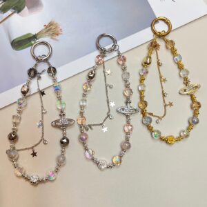 Asteroid Tassel Crystal Mobile Phone Lanyard High-end Rhinestone Wrist Pendant Hanging Chain