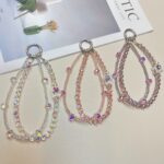 Crystal Heart Mobile Phone Lanyard High-end Rhinestone Wrist Pendant Hanging Chain