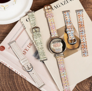 Colorful Woven Pattern Leather Strap for Huawei, for Xiaomi for iWatch 1/2/3/4/5/6/7/8/9/10 Ultra 1/2 Wathch Band