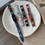 Colorful Flowers Denim Fabric Strap for Huawei, for Xiaomi for iWatch 1/2/3/4/5/6/7/8/9/10 Ultra 1/2 Wathch Band