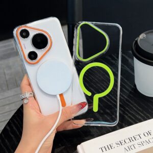Colorful MagSafe Huawei Mate 60 70 Pro P70 Pura 80 Ultra Ultrathin Transparent Phone Case Wholesale