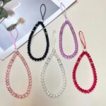 Electroplated Crystal Mobile Phone Lanyard High-end Rhinestone Strap Wrist Hanging Chain