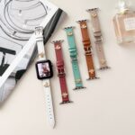 Bees Ornament Leather Strap for Huawei, for Xiaomi for iWatch 1/2/3/4/5/6/7/8/9/10 Ultra 1/2 Wathch Band