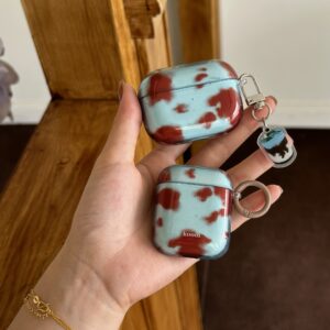 Unique Blue Red Amber Design IMD Cover for AirPods 1/2 3 4 Pro 1/2 Earphone Case with Chain Accessory