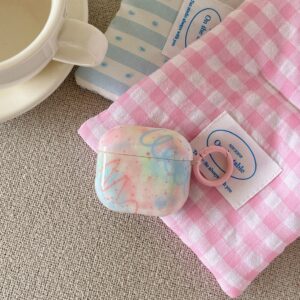 Ins Pink Blue Splash-ink IMD Cover for AirPods 1/2 3 4 Pro 1/2 Earphone Case Accessory