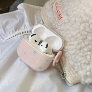 Ins Style Blue Stars Pink IMD Cover for AirPods 1/2 3 4 Pro 1/2 Earphone Case