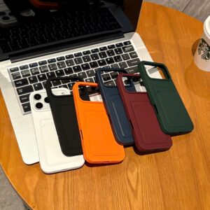 Simple Fashion Card Slot Soft Cover Mobile Phone Case for iPhone Air 17 16 15 14 13 12 11 Pro Max Plus
