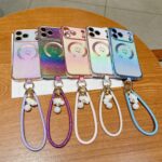 Ins Luxury Dazzling Mobile Phone Case with Chain Accessory for iPhone Air 17 16 15 14 13 12 11 Pro Max Plus