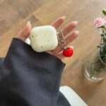 Ins Colorful Splash-ink IMD Beige Cover for AirPods 1/2 3 4 Pro 1/2 Earphone Case with Chain Accessory