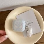 Clear Heart Wing Design Blue IMD Cover for AirPods 1/2 3 4 Pro 1/2 Earphone Case Accessory
